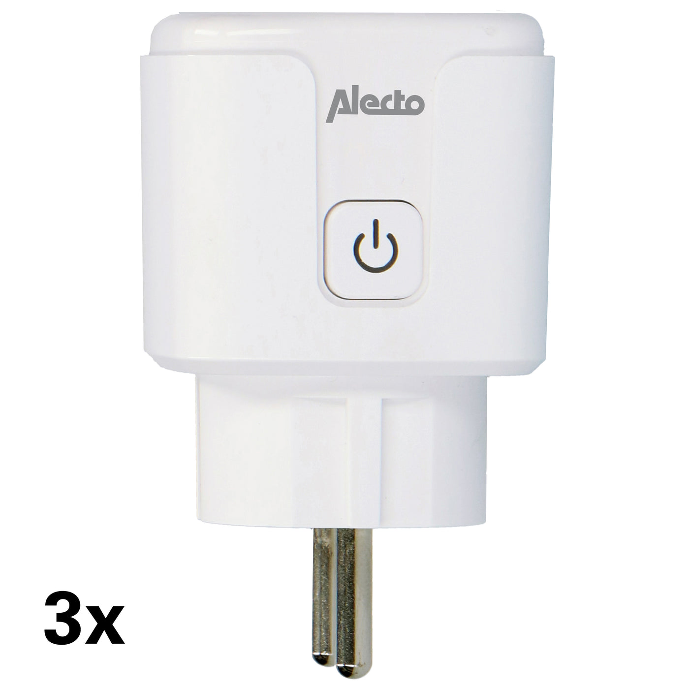 Alecto SMART-PLUG10 - Smarter WLAN-Zwischenstecker, 16 A, 3680 W, 3er-Pack, Weiß