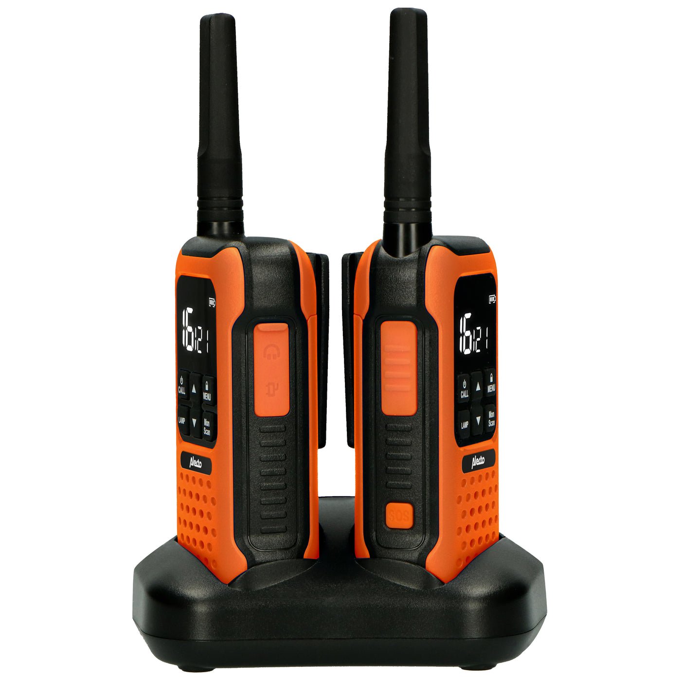 Alecto FR300OE - Robustes Funkgerät, Reichweite von bis zu 10 Kilometern, Orange/Schwarz