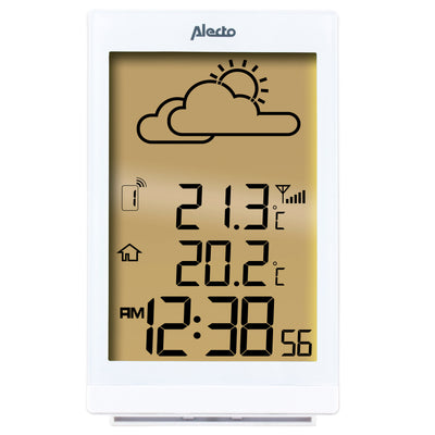 Alecto WS-2200WT - Wetterstation mit kabellosem Außensensor, weiß