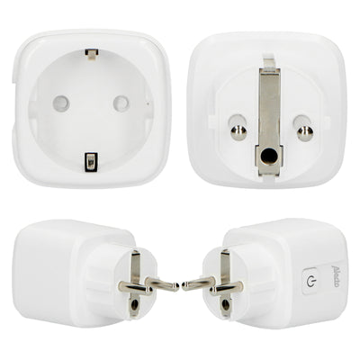 Alecto SMART-PLUG10 - Smarter WLAN-Zwischenstecker, 16 A, 3680 W, 3er-Pack, Weiß