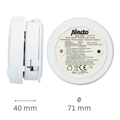Alecto BPB19 - Brandschutz-Set mit 2 Mini-Rauchmelder, 1 Kohlenmonoxidmelder und 3 Magnet-Befestigungssets